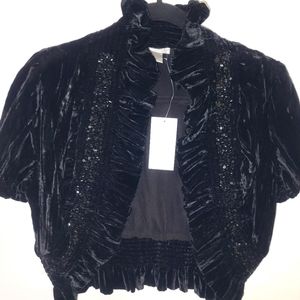 Velvet black cardigan